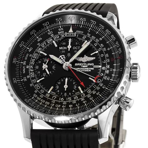 252s breitling|Black Navitimer Rubber Strap .